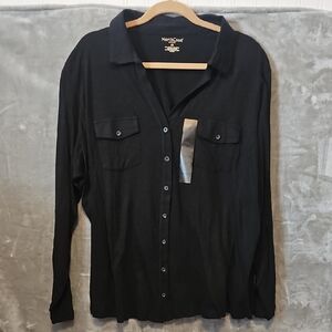 NWT NorthCrest Knit Button Down Blouse Sz 4x